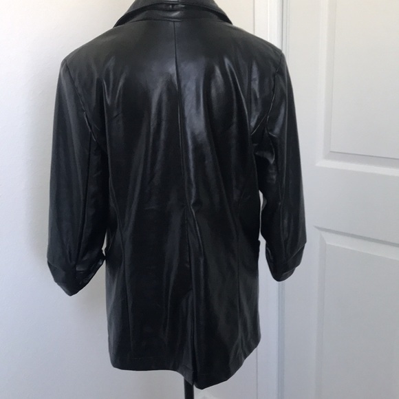 Rachel Zoe Black ruched sleeves blazer - Picture 3 of 5